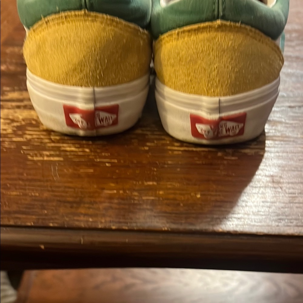 Vans Blue and Green Sneakers with Color-Block Design - Picture 2 of 5